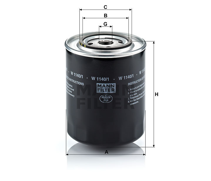 MANN-FILTER W1140/1 oil filter spin-on