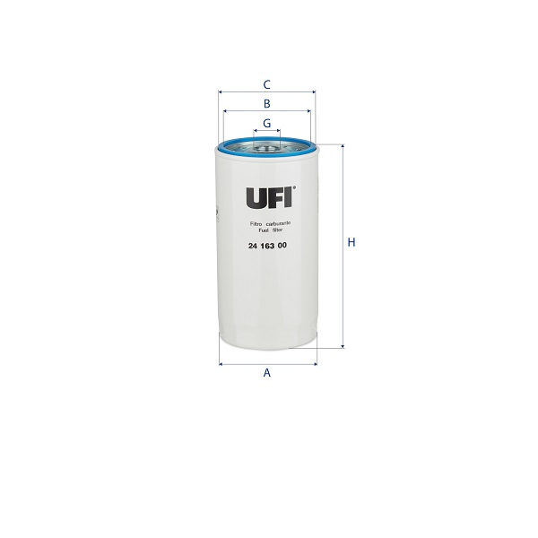 UFI FILTERS 24.163.00 Kraftstofffilter SpinOn