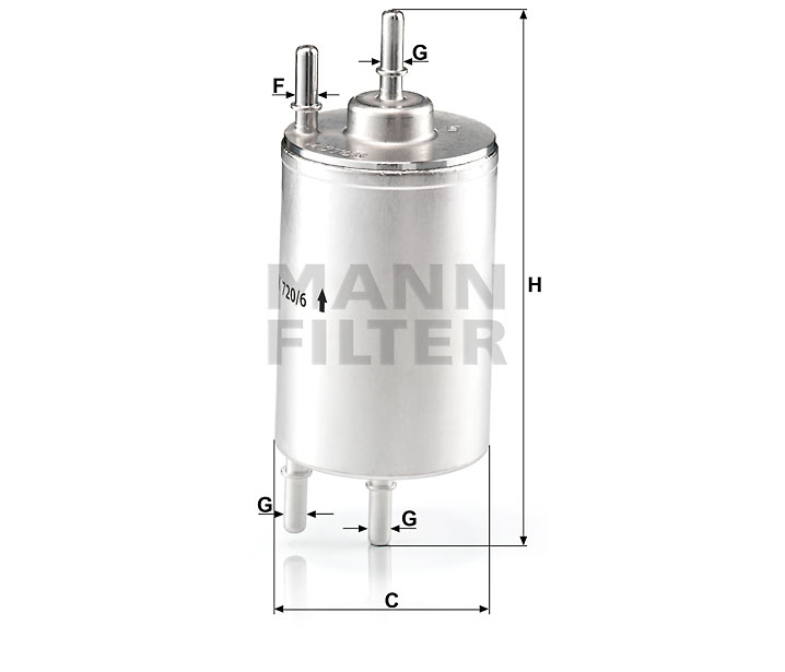 MANN-FILTER WK720/6 Kraftstoff-Leitungsfilter (Inline)