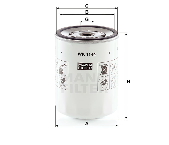 WK1144 Kraftstofffilter SpinOn