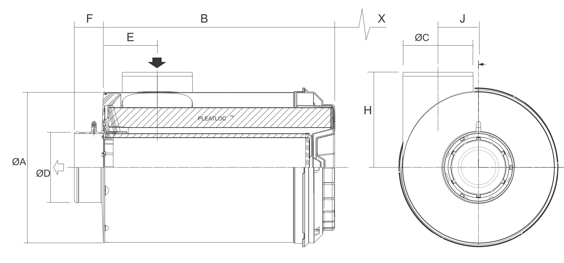 DONALDSON Luftfilter B150059 (RadialSeal ERB2)