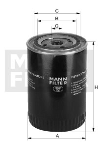 MANN-FILTER W10050 oil filter (spin-on)