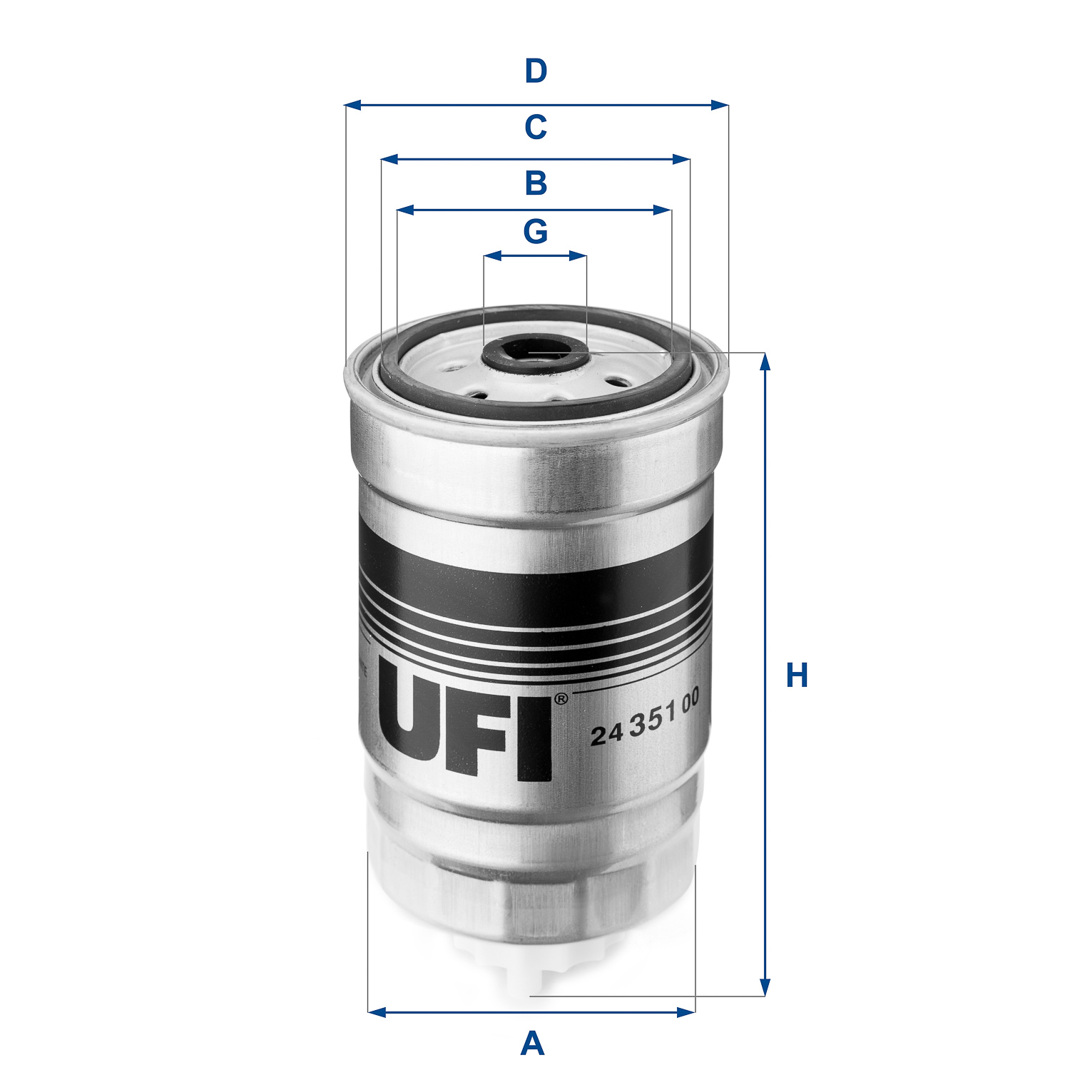 UFI FILTERS 24.351.00 fuel filter spin-on