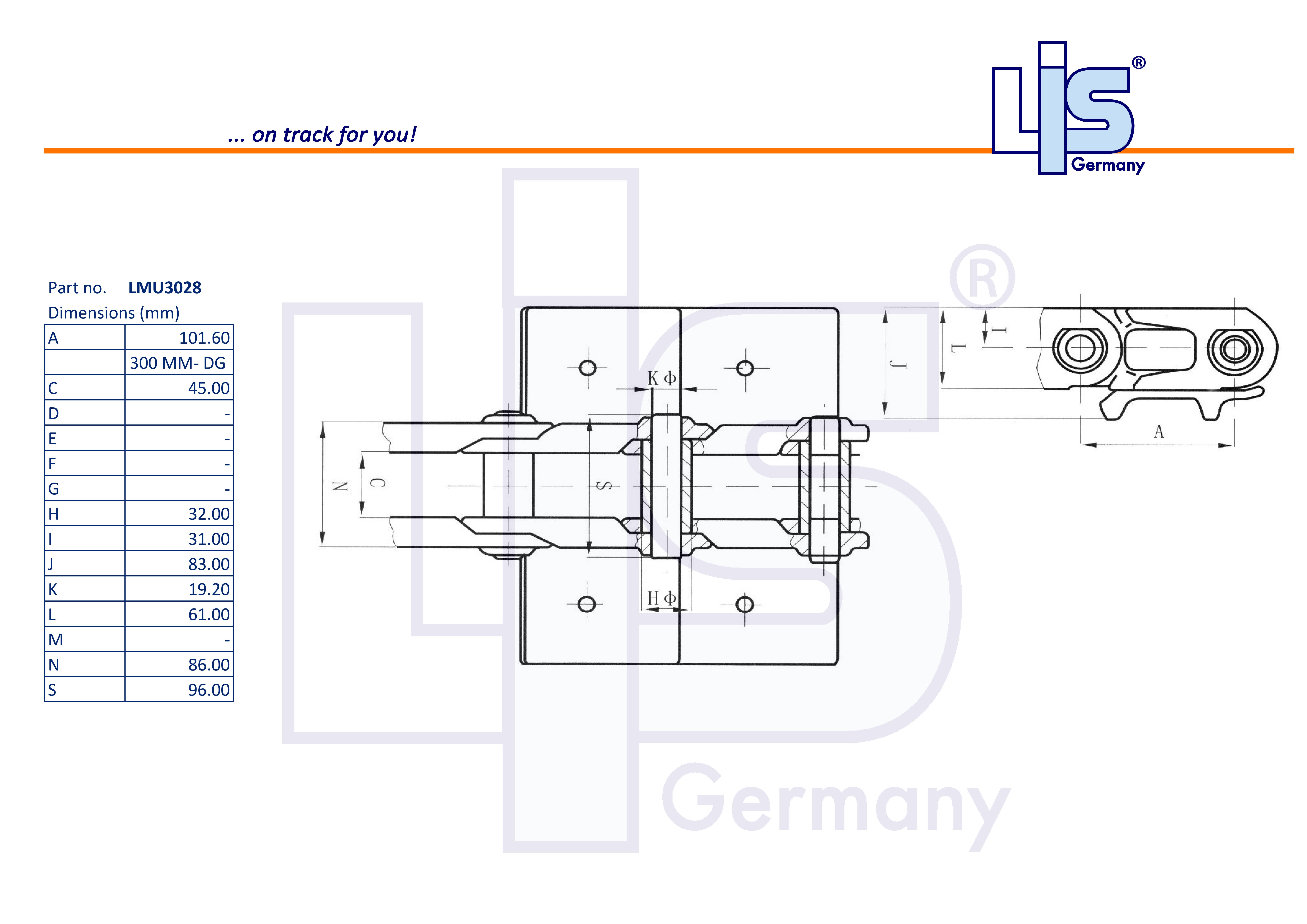 TRACK Group B01 43/300 WELD-ON DG SHOES