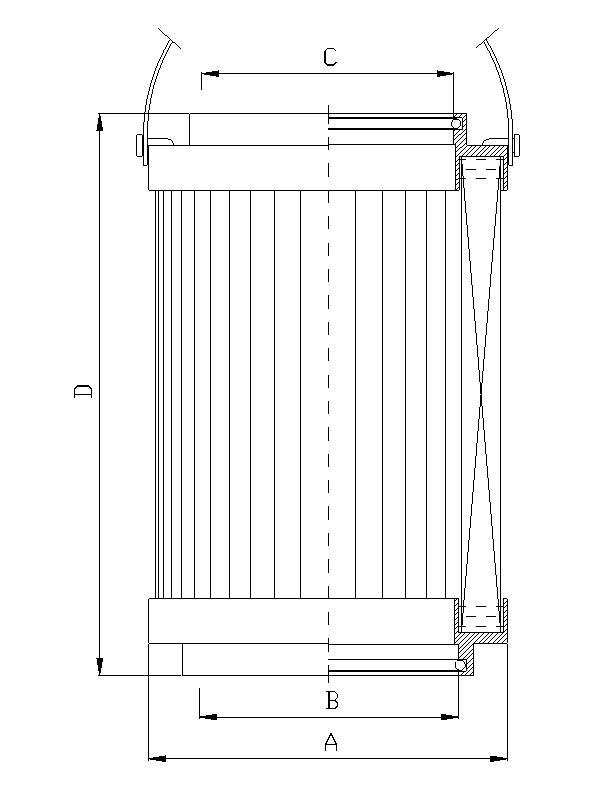 FILTREC C225G03 hydraulic filter element (coreless)