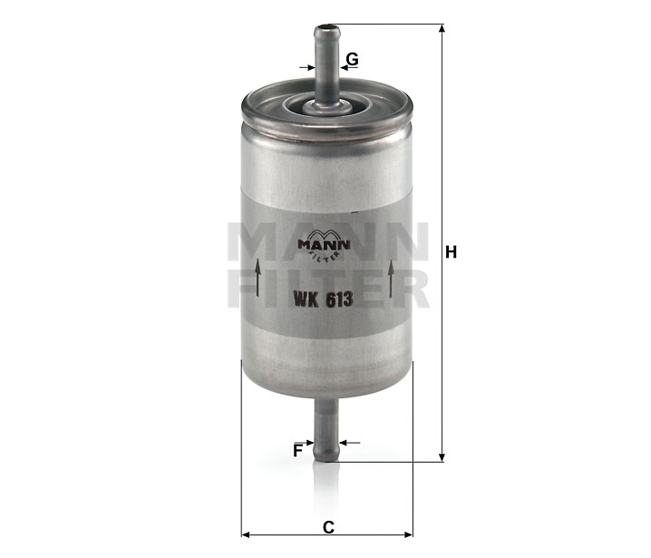 MANN-FILTER WK613 Kraftstoff-Leitungsfilter (Inline)