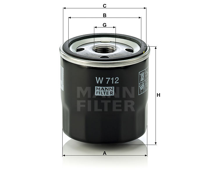 MANN-FILTER W712 Ölfilter SpinOn