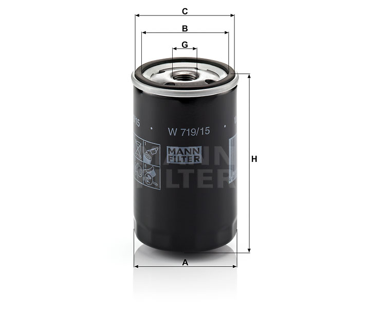 MANN-FILTER W719/15 Wechselfilter SpinOn