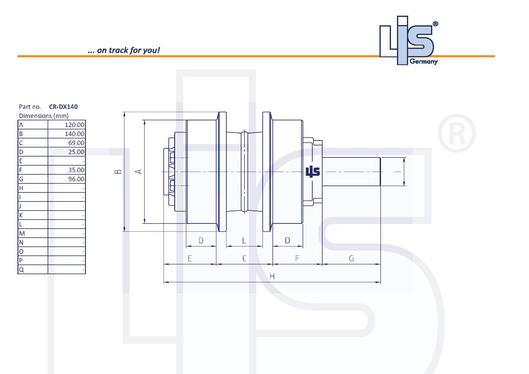 LIS® Carrier Roller for DX140