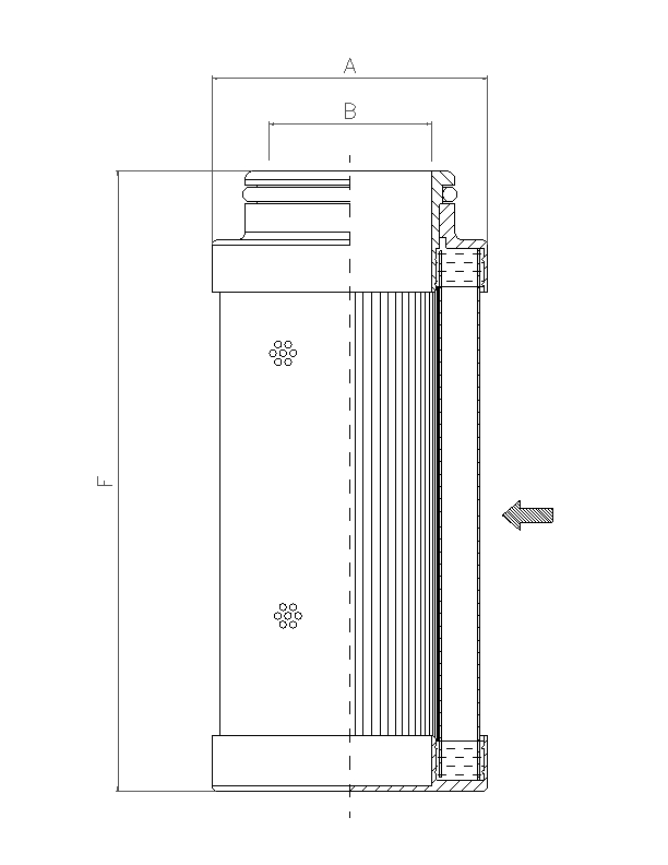 FILTREC C812G10 hydraulic filter element (coreless)