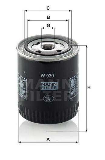 MANN-FILTER W930 Wechselfilter SpinOn