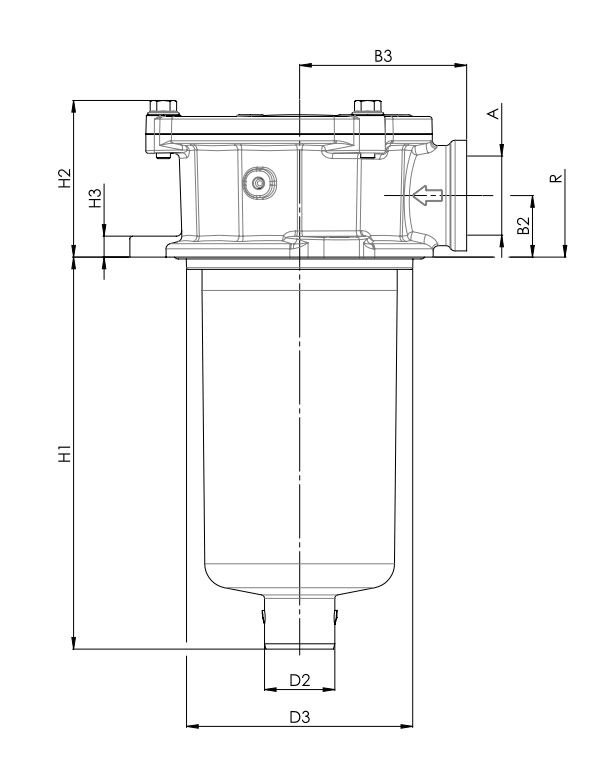 FILTREC FRTR130000BB60C000S0 Leitungsfiltergehäuse (Rücklauffilter)