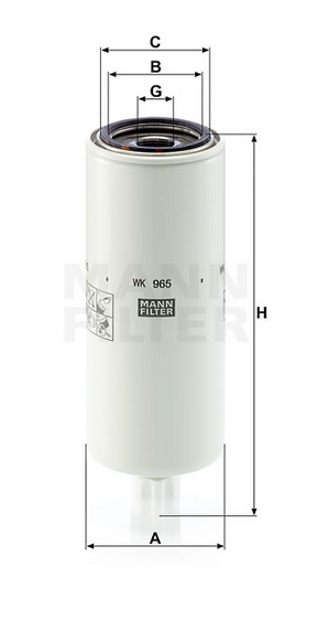 MANN-FILTER WK965x Kraftstoffwechselfilter