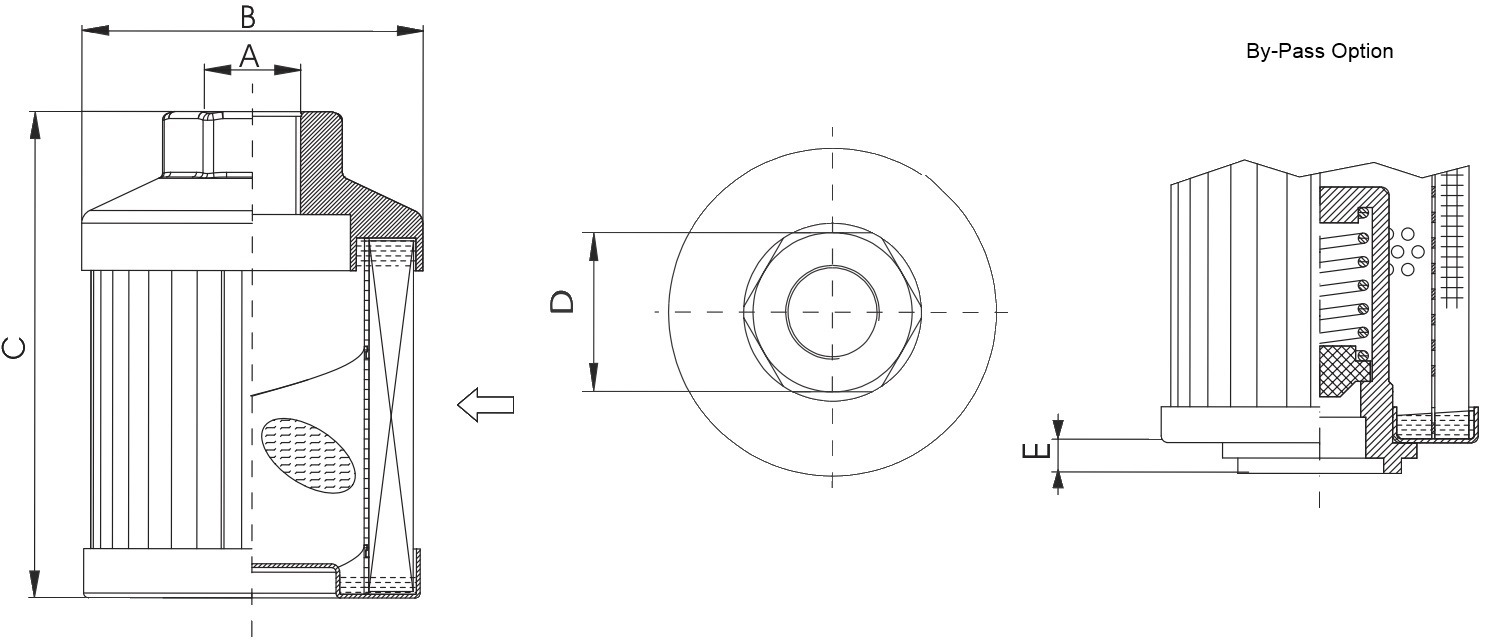 FILTREC FS162B5T60 Saugfilter (Anschraubelement)