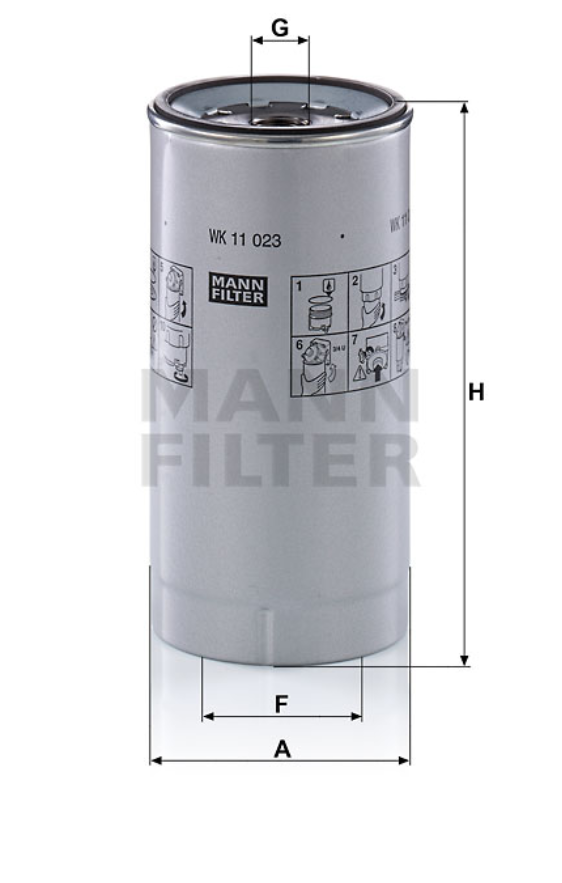 MANN-FILTER WK11023z fuel filter spin-on