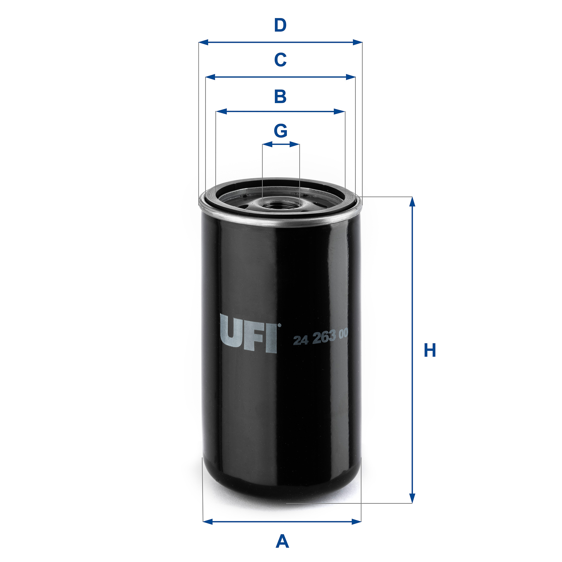 UFI FILTERS 24.263.00 fuel filter spin-on