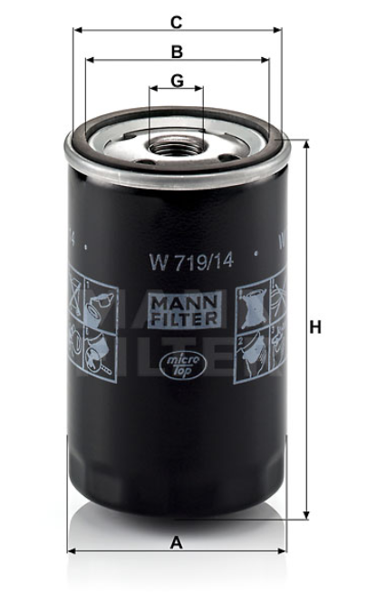 MANN-FILTER W719/14 Wechselfilter SpinOn