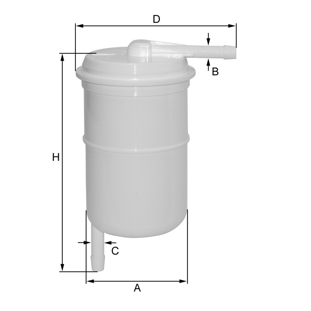 Fil Filter ZP8062FP Kraftstoff-Leitungsfilter Inline