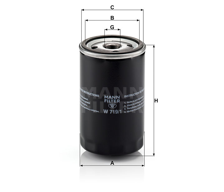 MANN-FILTER W719/1 Ölfilter SpinOn