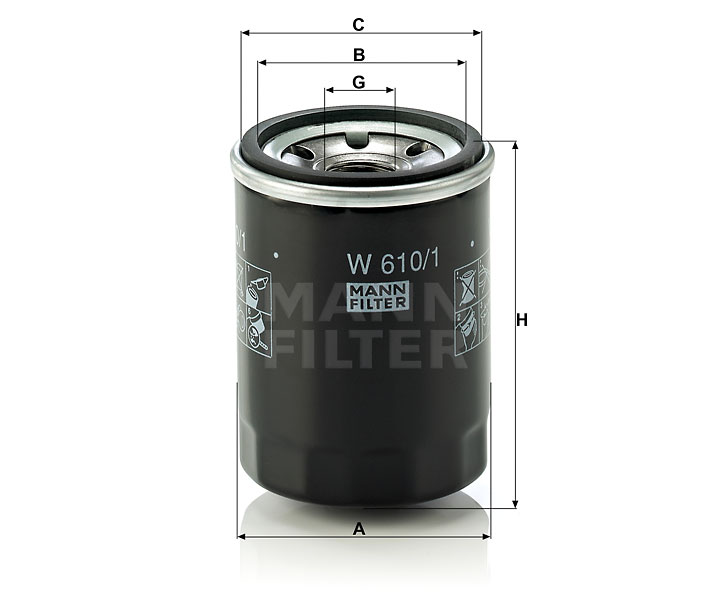 MANN-FILTER W610/1 Wechselfilter SpinOn