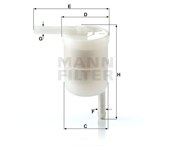 MANN-FILTER WK42/12 Kraftstoff-Leitungsfilter (Inline)
