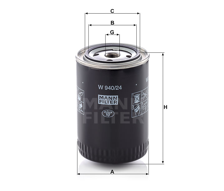 MANN-FILTER W940/24 oil filter spin-on