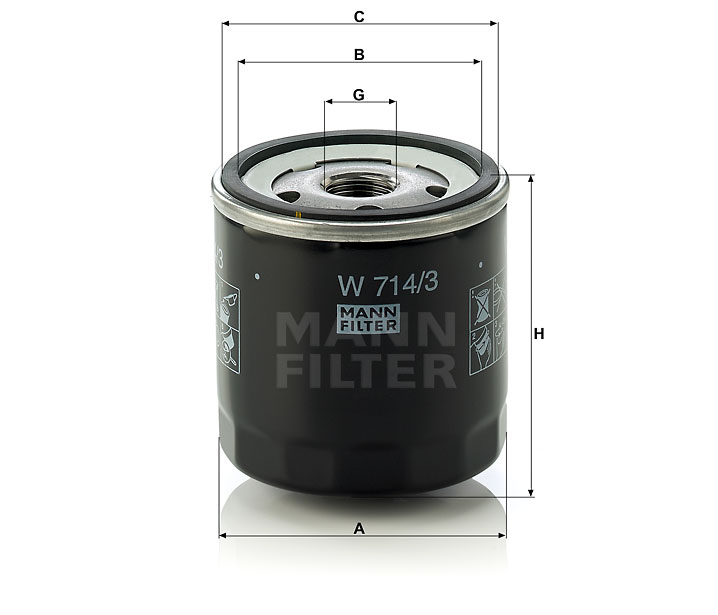 MANN-FILTER W714/3 Ölfilter SpinOn