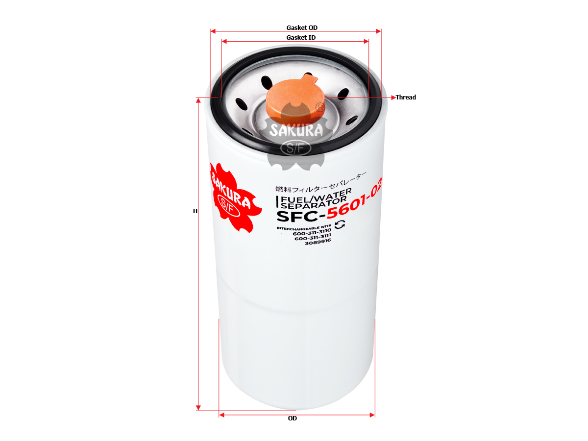 SAKURA SFC-5601-02 Kraftstofffilter SpinOn