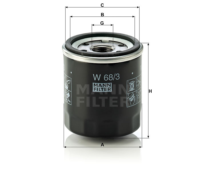 MANN-FILTER W68/3 Wechselfilter