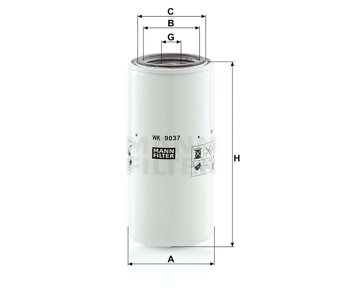 MANN-FILTER WK9037x Kraftstoffwechselfilter