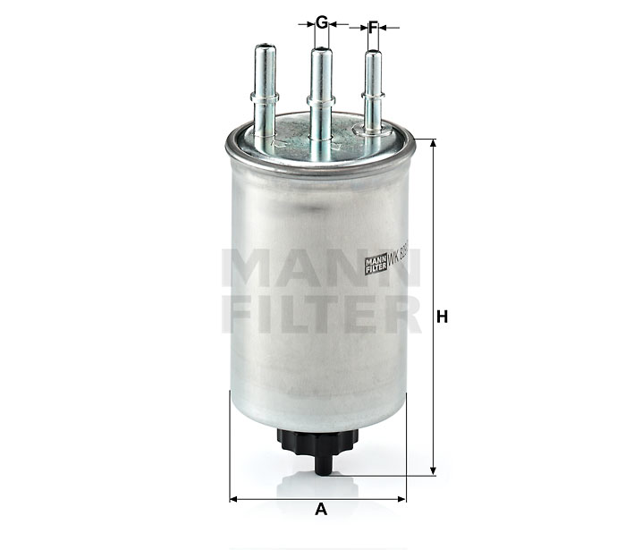 MANN-FILTER WK829/3 Kraftstoff-Leitungsfilter (Inline)