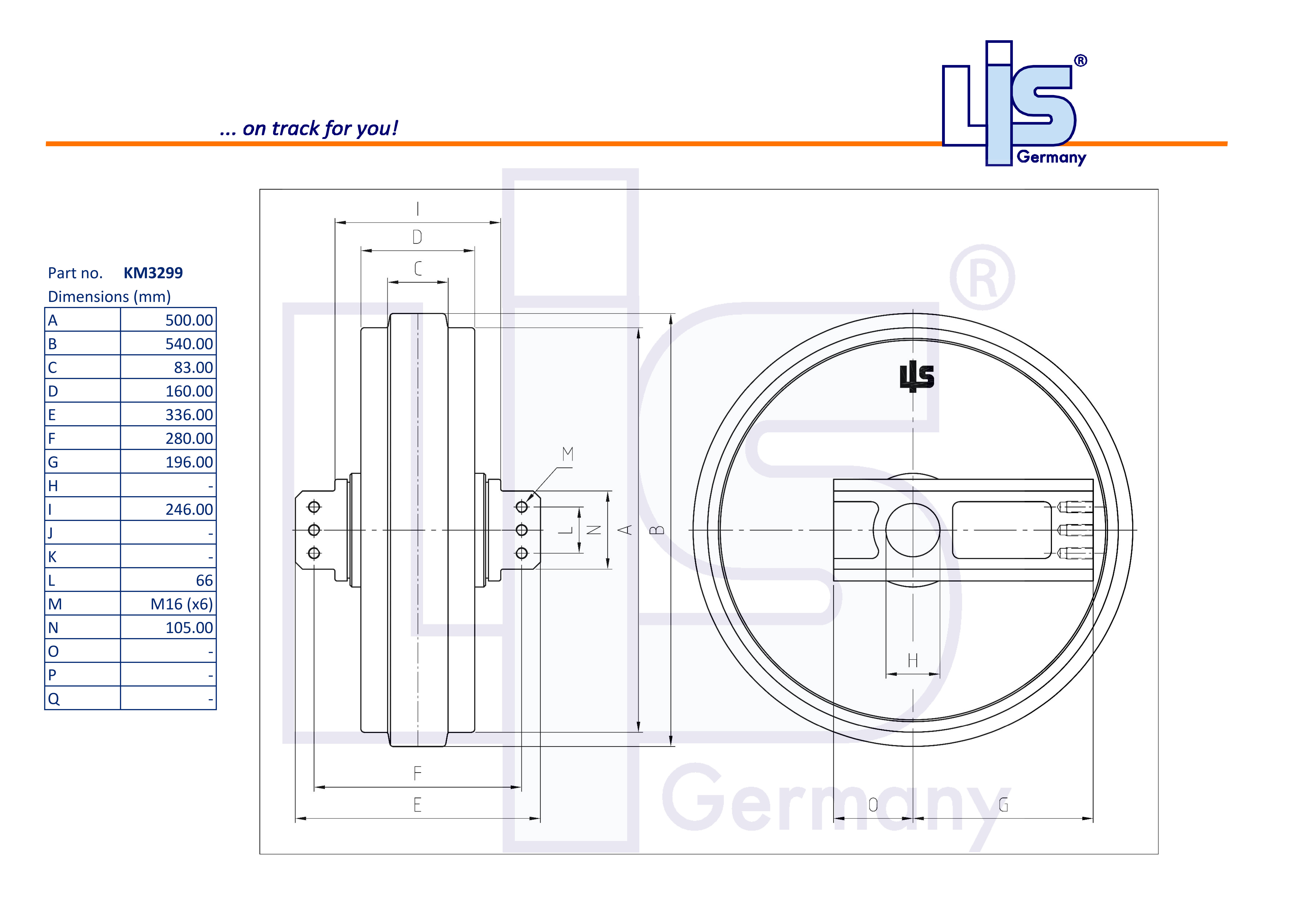 LIS® Idler with Brackets KM3299
