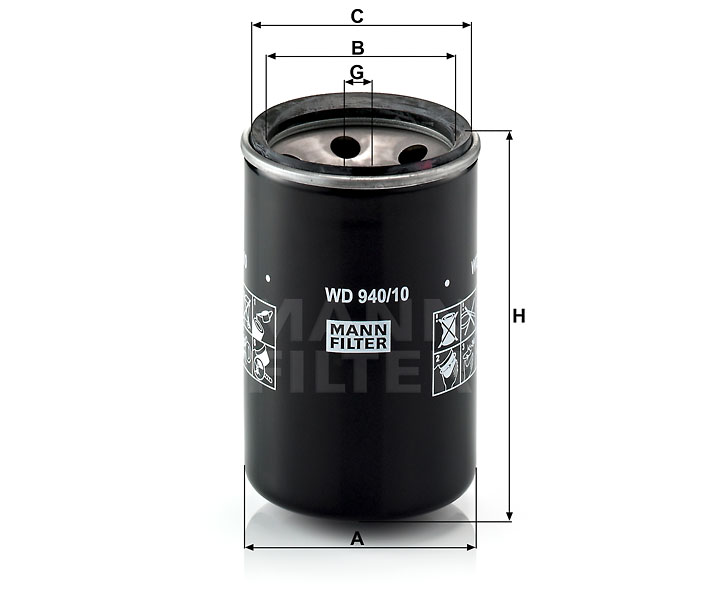 MANN-FILTER WD940/10 Wechselfilter SpinOn