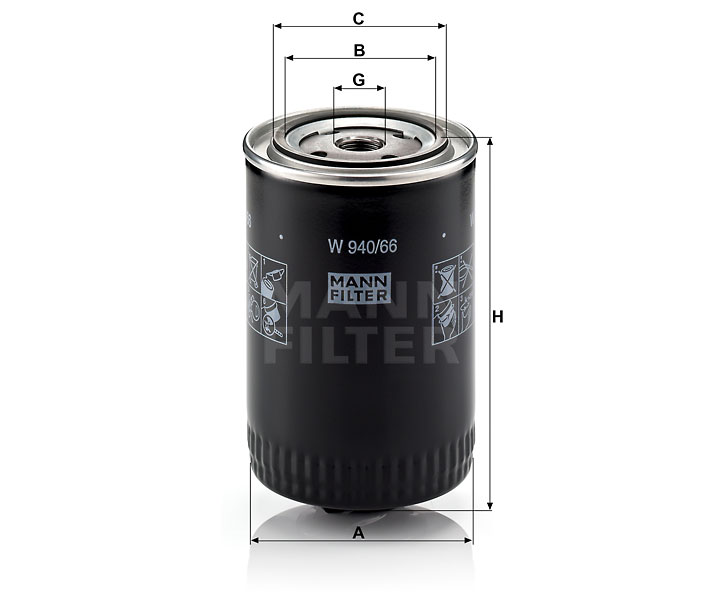 MANN-FILTER W940/66 oil filter (spin-on)
