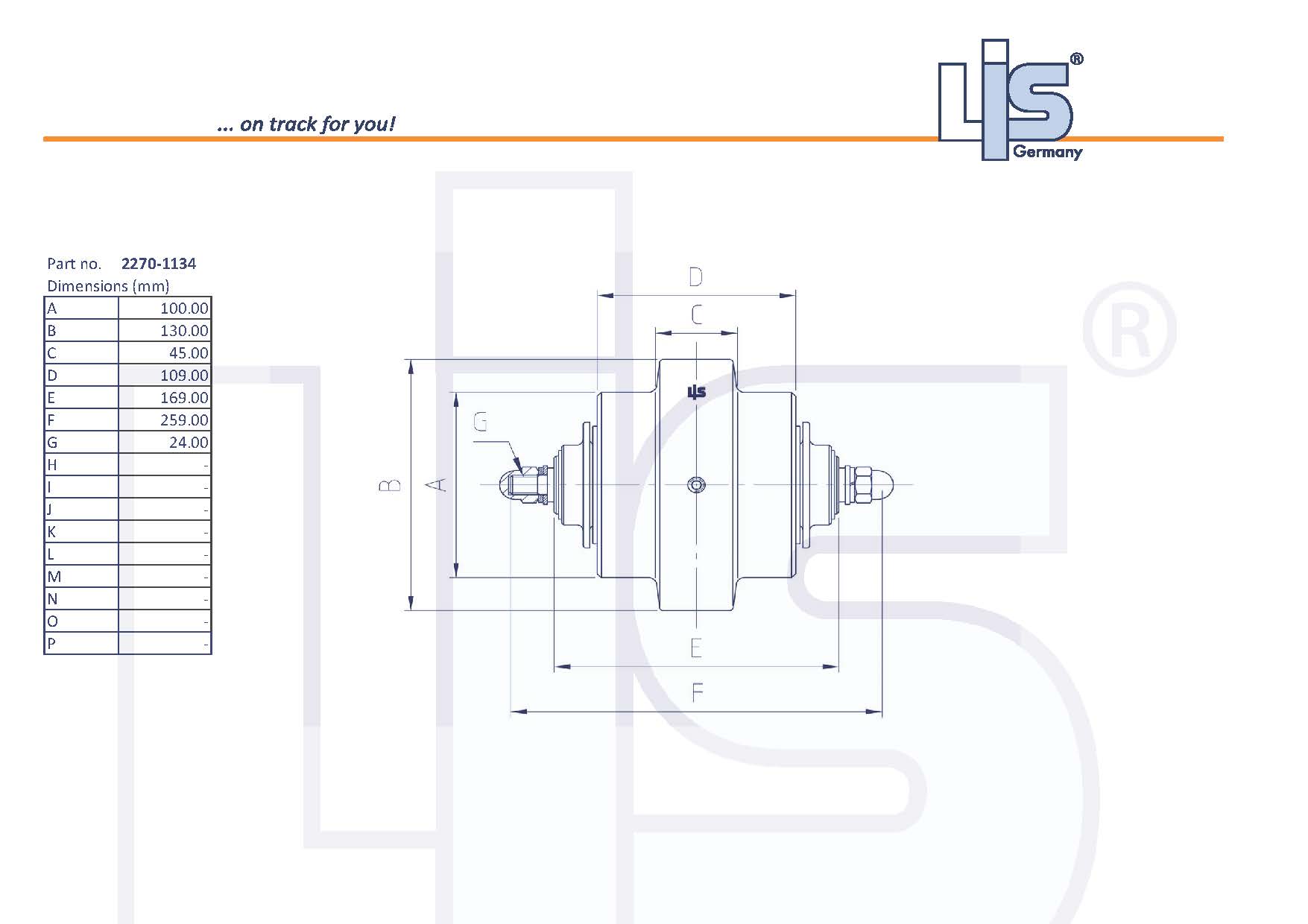 ROLLER CF FOR STEEL TRACK (UPPER- OR LOWER)