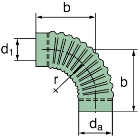 MANN+HUMMEL 3900025265 Krümmer 90°, ID=110mm x 215mm (Gummi)