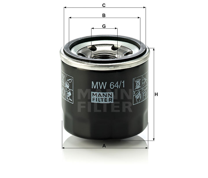 MANN-FILTER MW64/1 Wechselfilter SpinOn