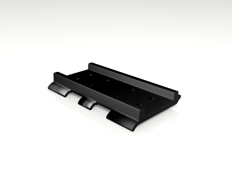 2-Steg Bodenplatte 300mm mit 2
Zusatzbohrungen für das Everpad Gummipad