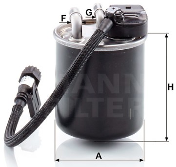 MANN-FILTER WK820/19 Kraftstoff-Leitungsfilter (Inline)