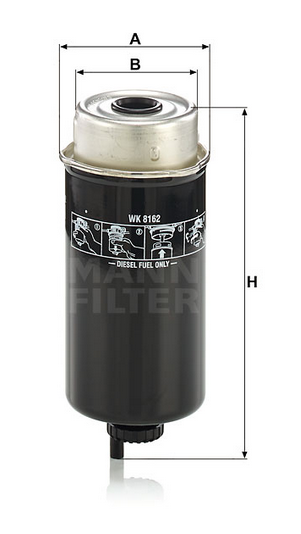MANN-FILTER WK8162 Kraftstofffilter SpinOn