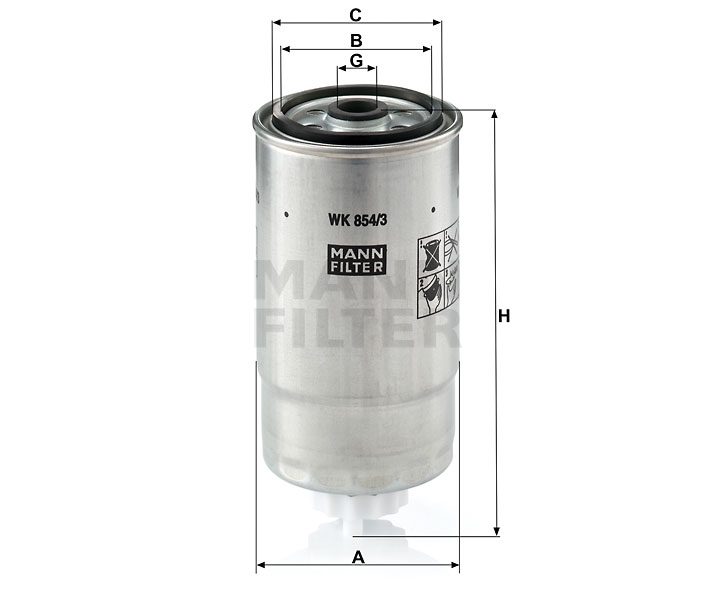 MANN-FILTER WK854/3 Kraftstoffwechselfilter