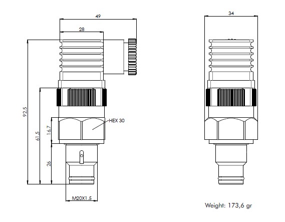 EY2 differential pressure switch 2,7 bar