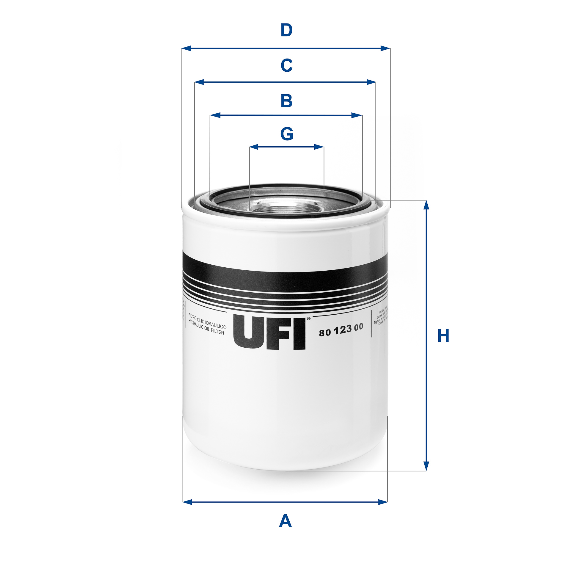 UFI FILTERS 80.123.00 oil filter spin-on