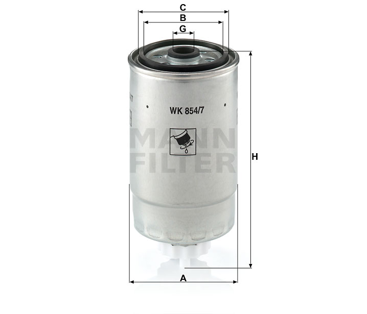 MANN-FILTER WK854/7 Kraftstoffwechselfilter