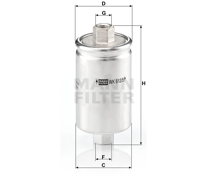MANN-FILTER WK612/5 Kraftstoff-Leitungsfilter Inline