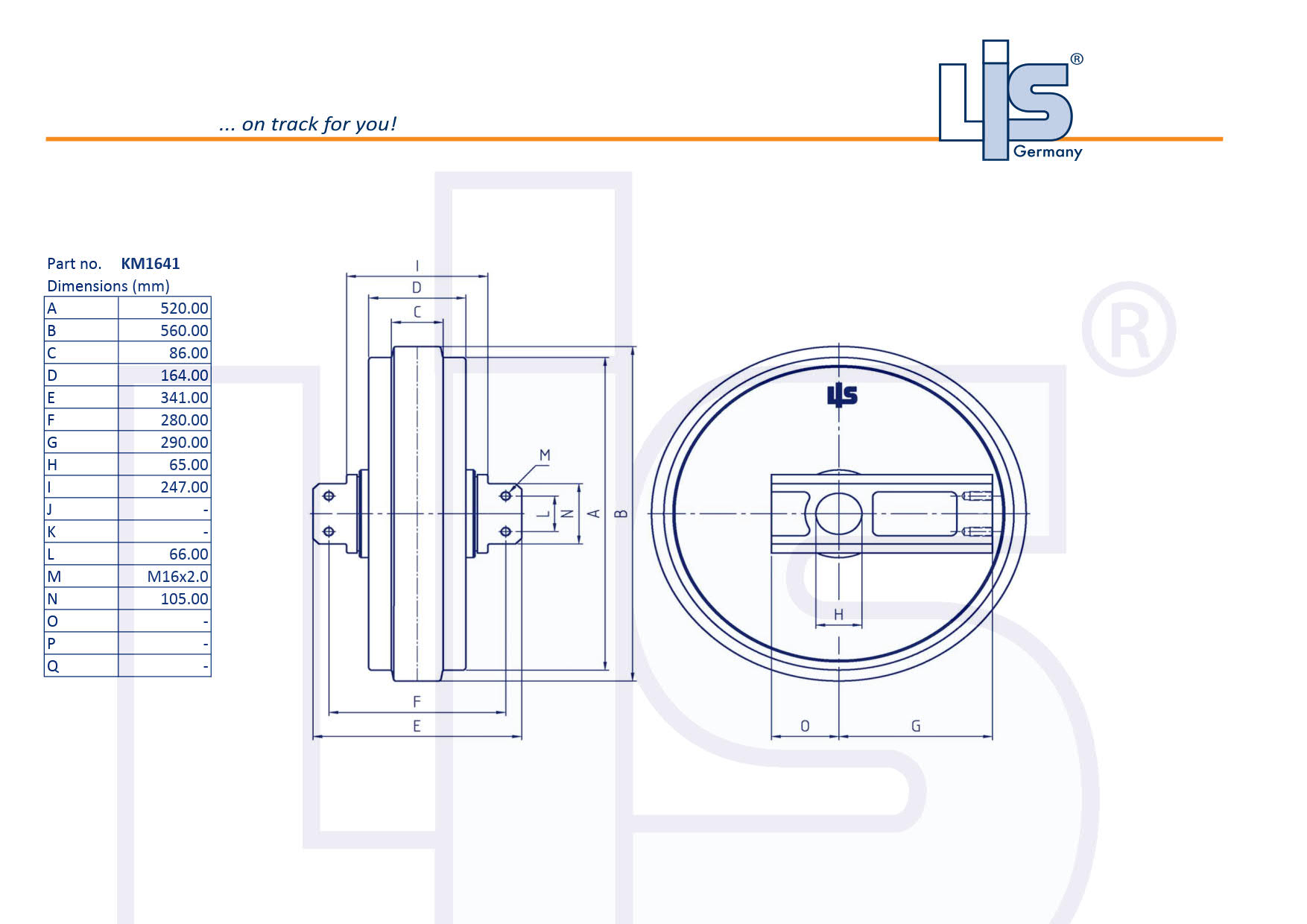 LIS® Idler with Brackets KM1641