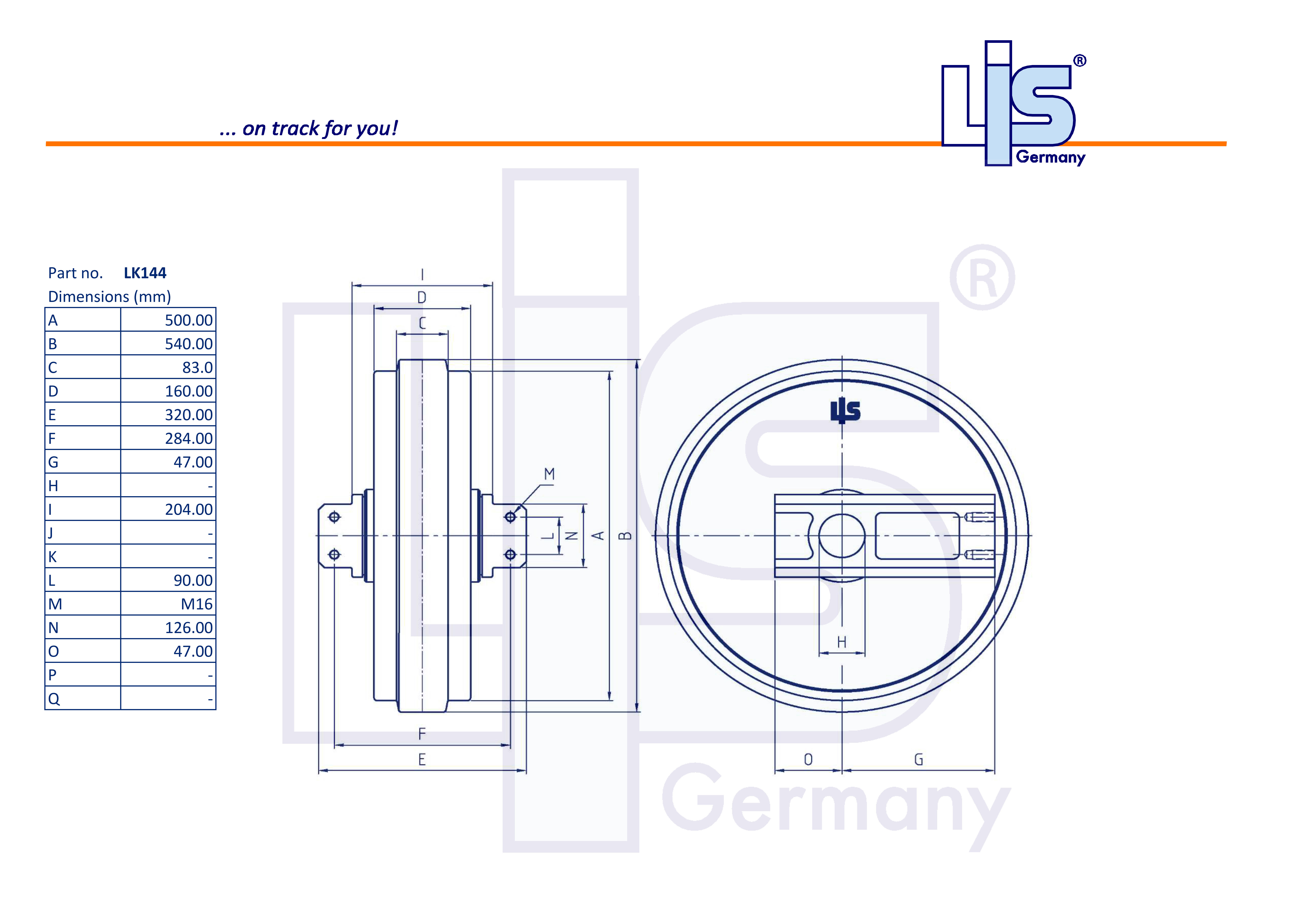 LIS® Idler with Brackets LK144