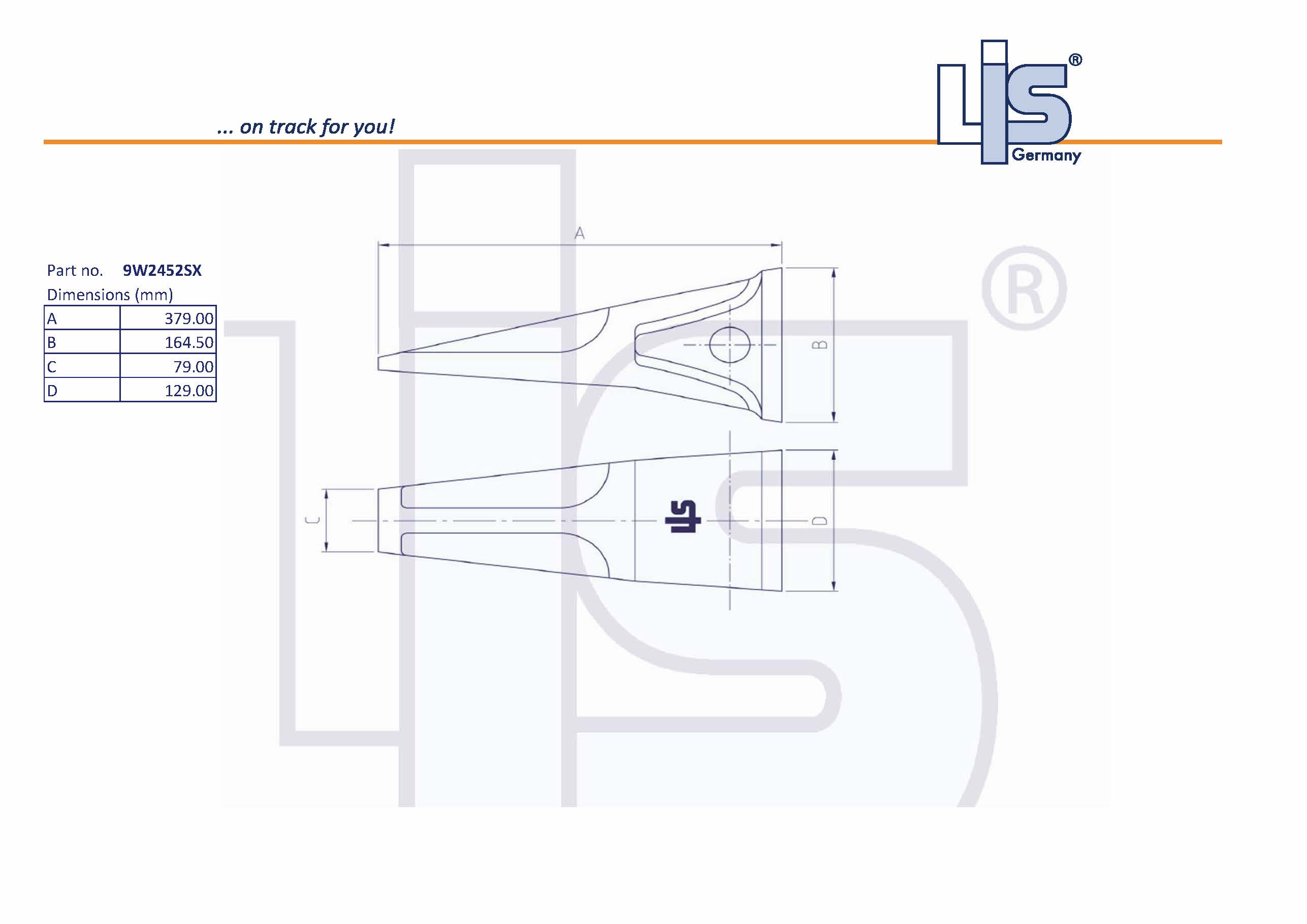 LIS ZAHNKAPPE  RIPPER passend für CAT D8/
D9