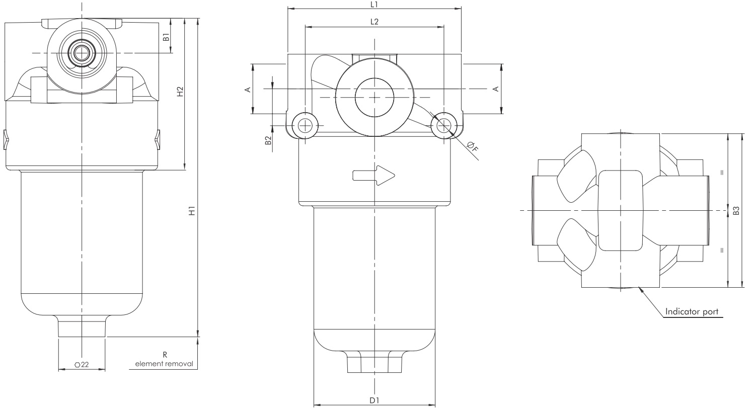 FD3100B3DD0 Leitungsfiltergehäuse (Druckfilter)