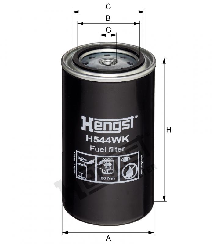 HENGST FILTER H544WKD422 Kraftstofffilter SpinOn